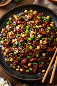 delicious homemade mongolian beef