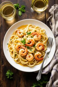 garlic wine shrimp dish
