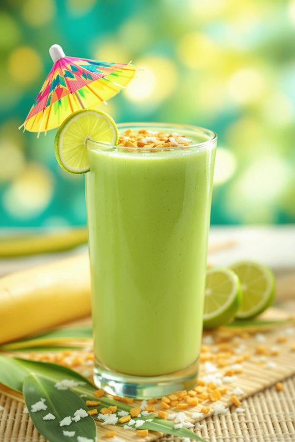 tropical lime coconut smoothie