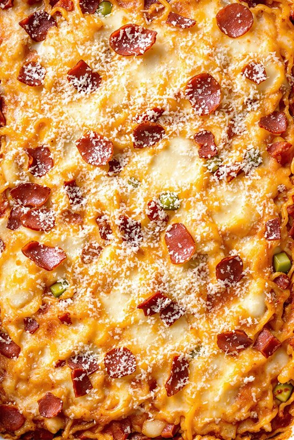casserole with pizza flavors