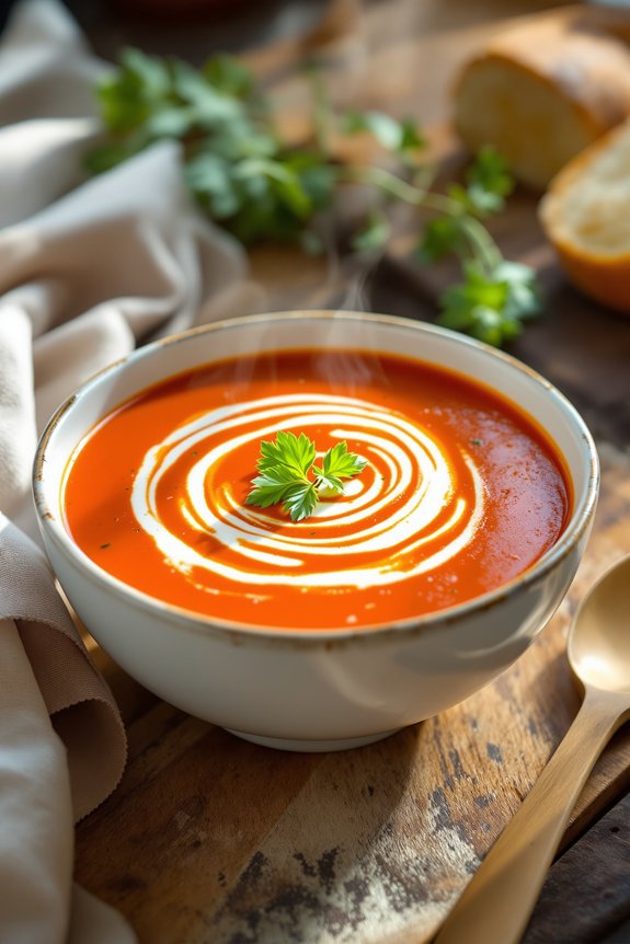 cozy homemade tomato soup