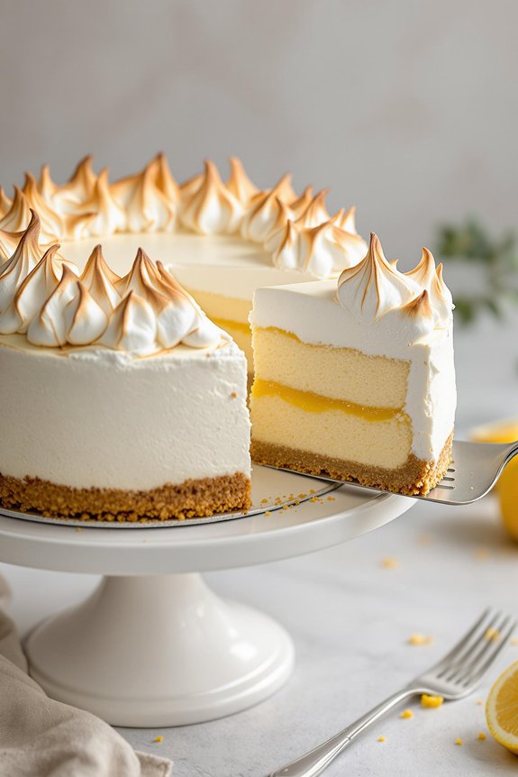 decadent lemon meringue cheesecake