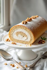 walnut cream dessert roll recipe