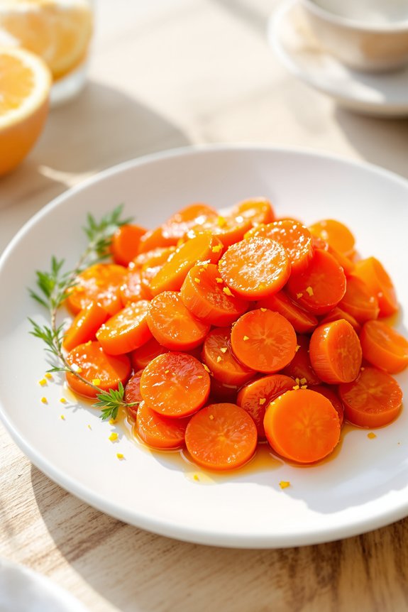 citrus glazed carrot dish