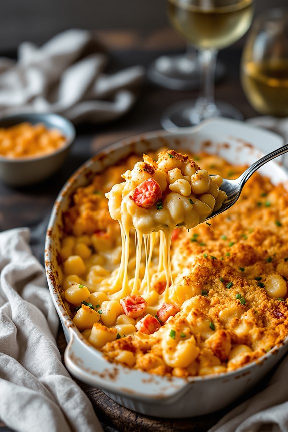 lobster infused creamy pasta dish