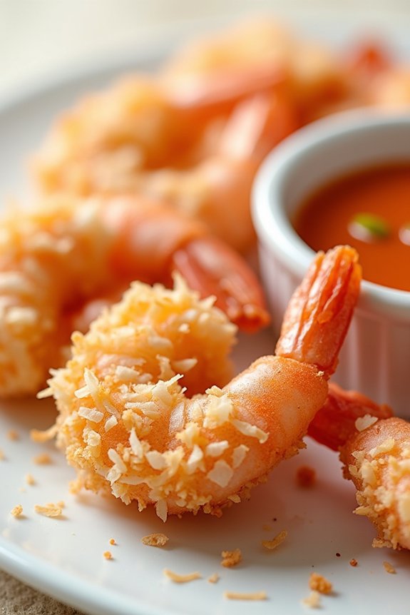 coconut beer battered fried shrimp